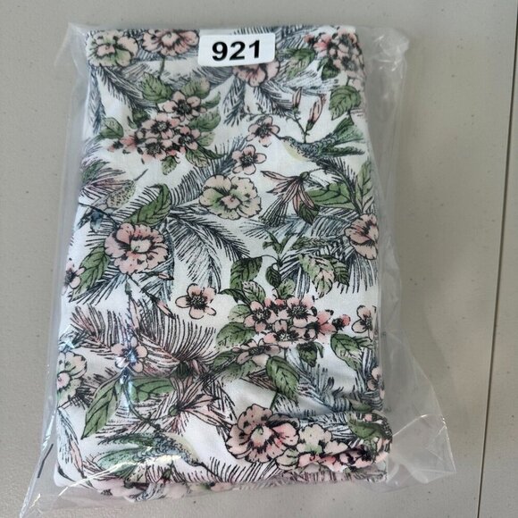 J Jill Wearever Sleeveless Dress Size M Tropical Midi Floral Knit Slit - Picture 10 of 10